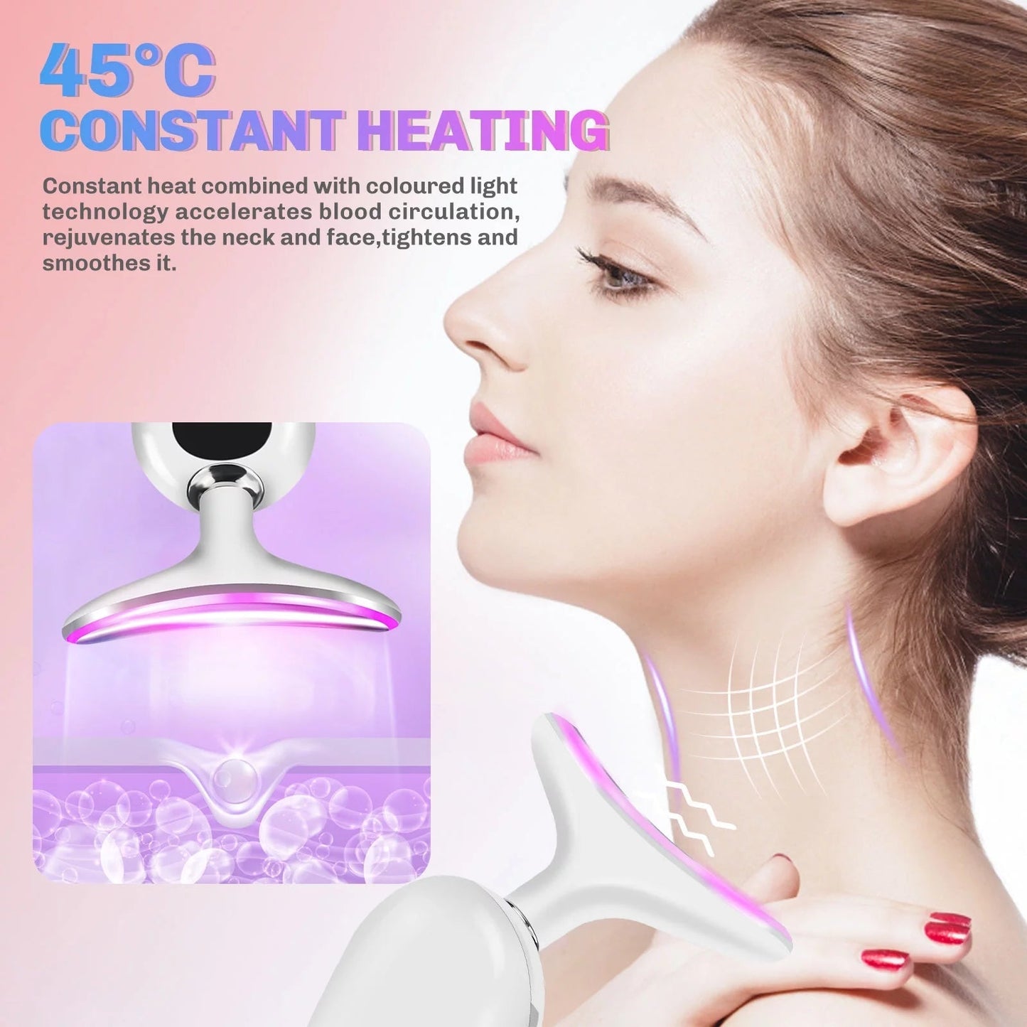 LED Neck & Face Beauty Device – Ultimate Facial Massager for Radiant Skin