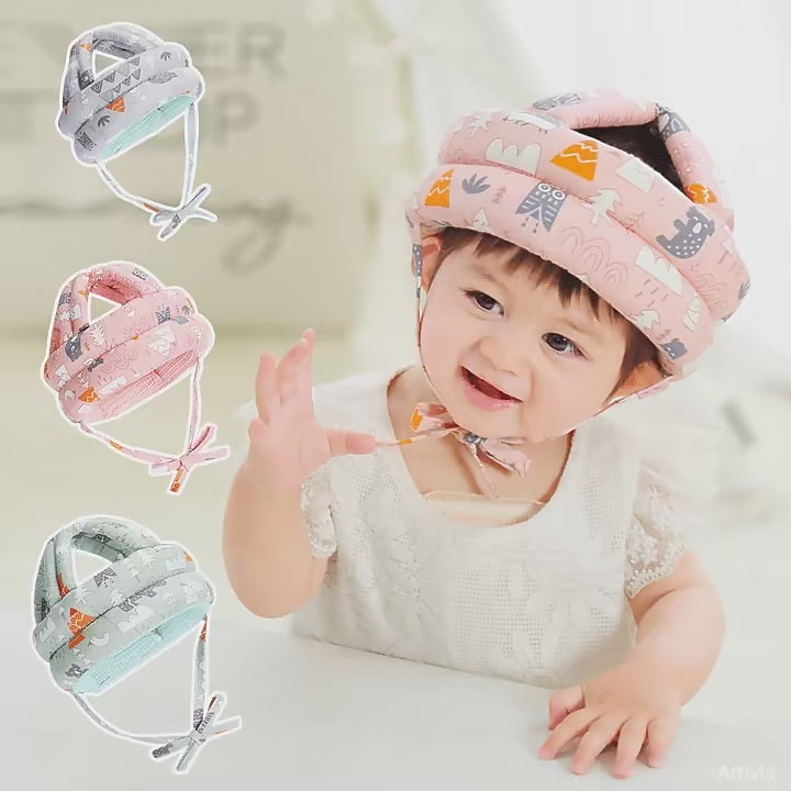 Baby Safety Helmet Head Protection Headgear Toddler Anti-fall Pad Children Learn To Walk Crash Cap (Random Design